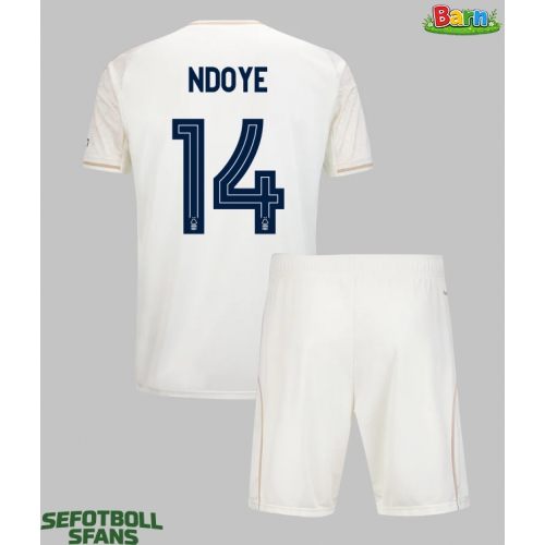 Nottingham Forest Dan Ndoye #14 Bortaställ Barn 2025-26 Kortärmad (+ Korta byxor)